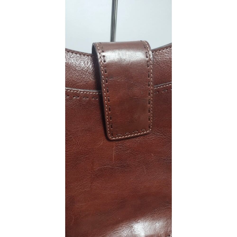 Vintage Fossil Shoulder Bag Brown Leather Boho - Picture 3 of 14